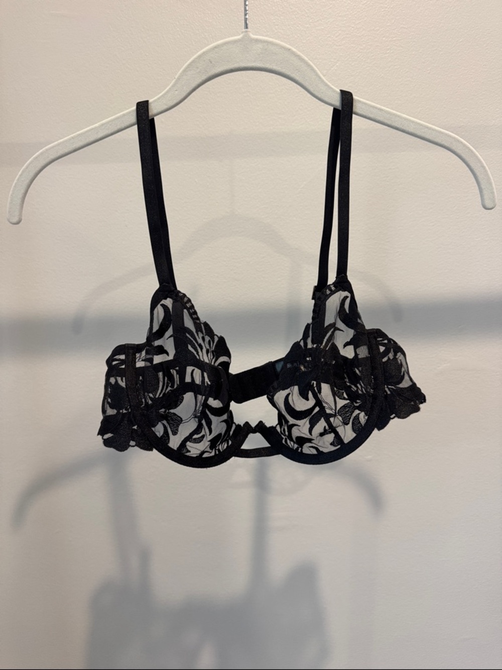 WORN ONCE Bluebella Black Sheer Embroidered Underwire Bra